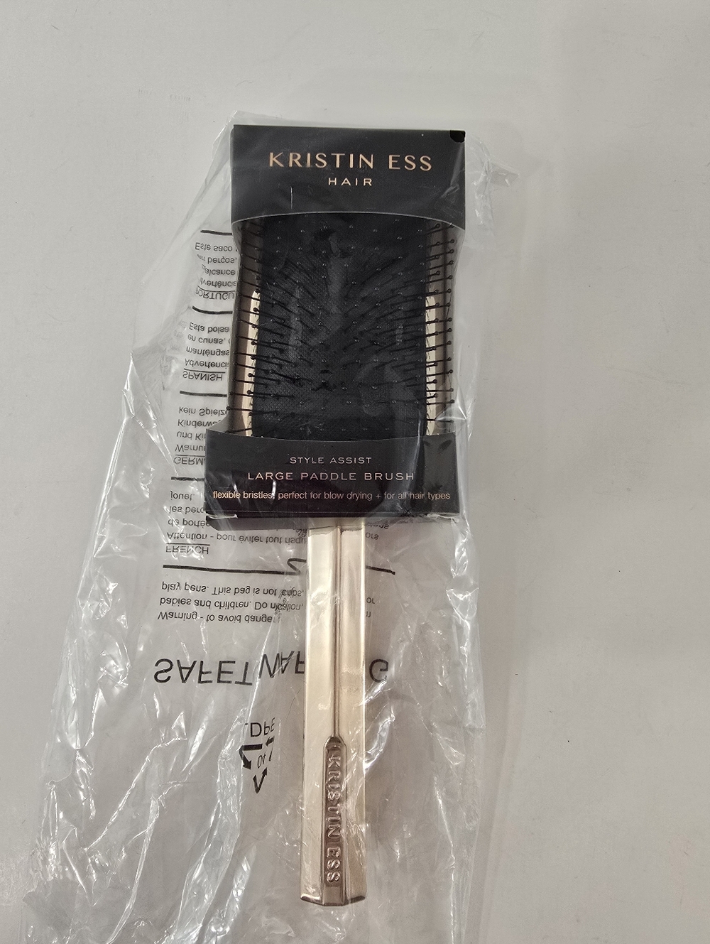 Kristin Ess Style Assist Hair Large Paddle Brush Hairbrush Professional Styling - Picture 3 of 10
